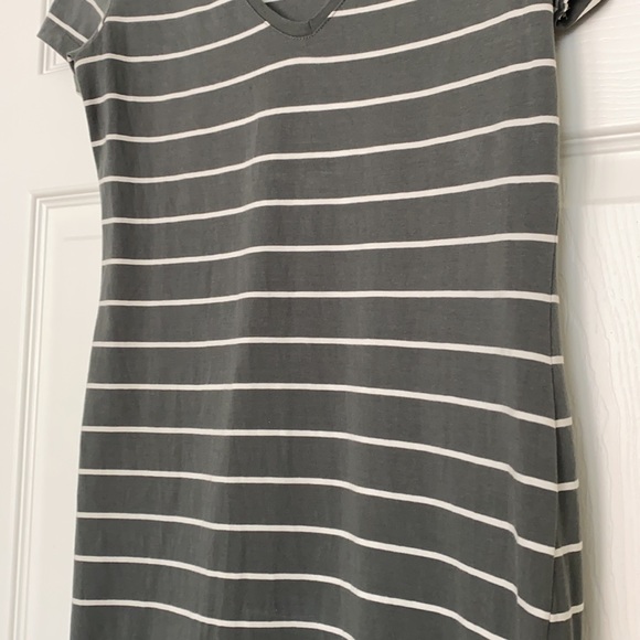 H&M Dark Green and White Striped Dress - Picture 2 of 11
